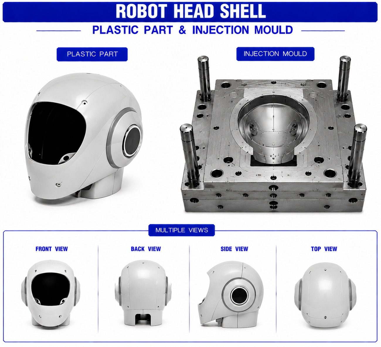 Robot Plastic Head Shell Mould and Moulding Services